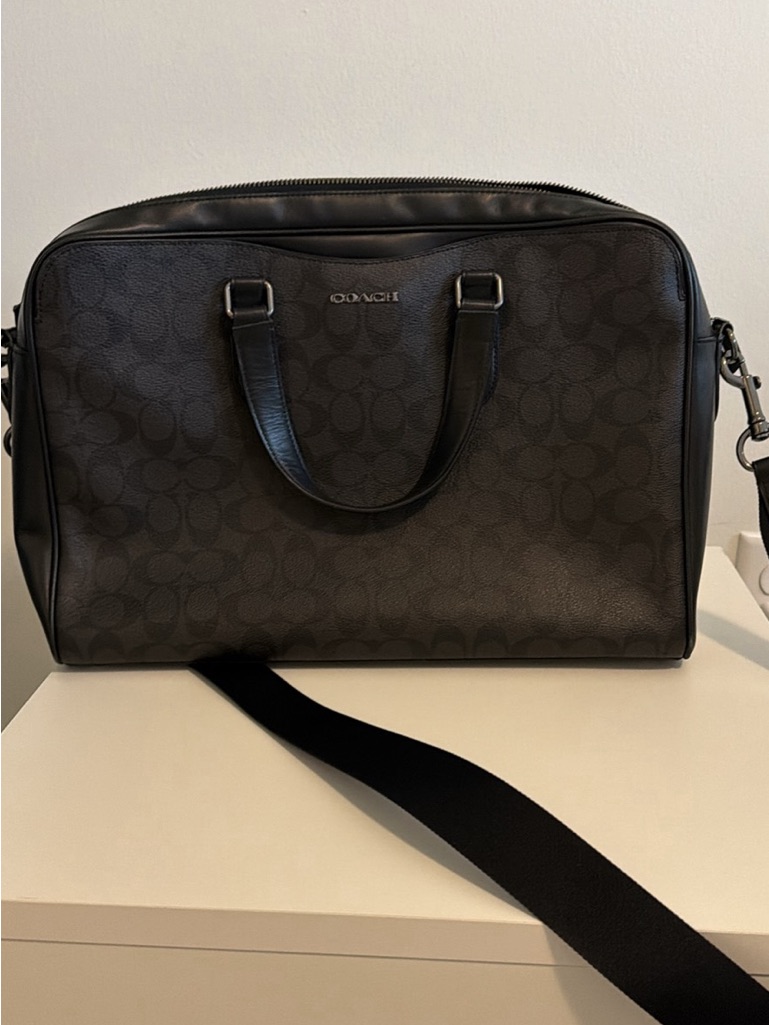 Coach Men’s Duffel Bag In Black / Grey C8175